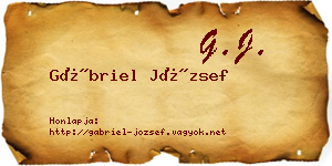 Gábriel József névjegykártya